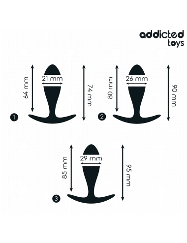 ADDICTED TOYS - SET DI 3 TAPPI ANALI MODELLO 2