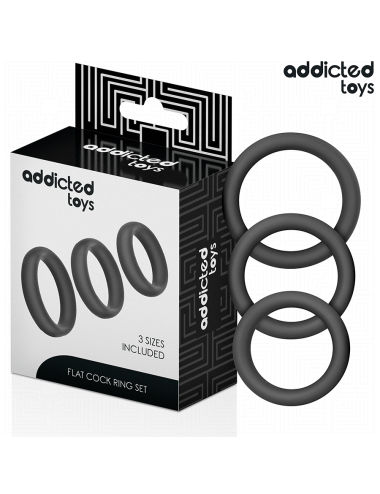 ADDICTED TOYS - SET DI ANELLI PIATTI IN SILICONE