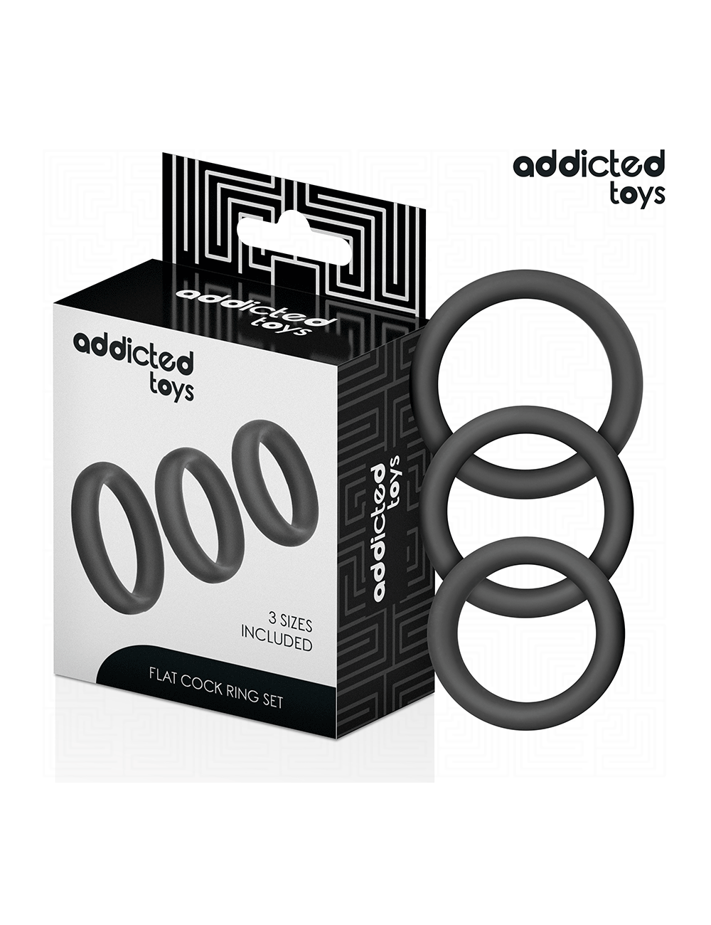 ADDICTED TOYS - SET DI ANELLI PIATTI IN SILICONE ADDICTED TOYS - SET DI ANELLI PIATTI IN SILICONE