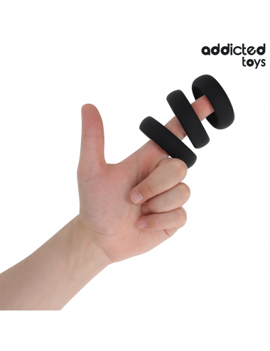 ADDICTED TOYS - SET DI ANELLI PIATTI IN SILICONE