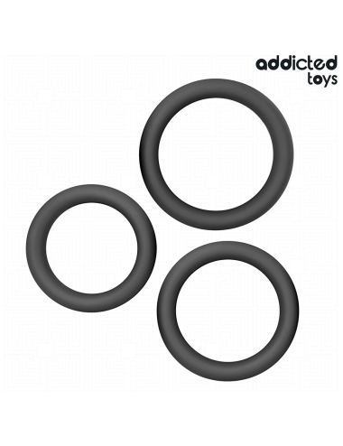ADDICTED TOYS - SET DI ANELLI PIATTI IN SILICONE