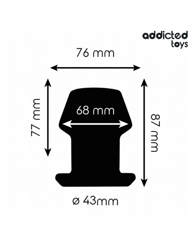 ADDICTED TOYS - EXTREME HOLLOW ANAL PLUG TAGLIA M 8,7 CM