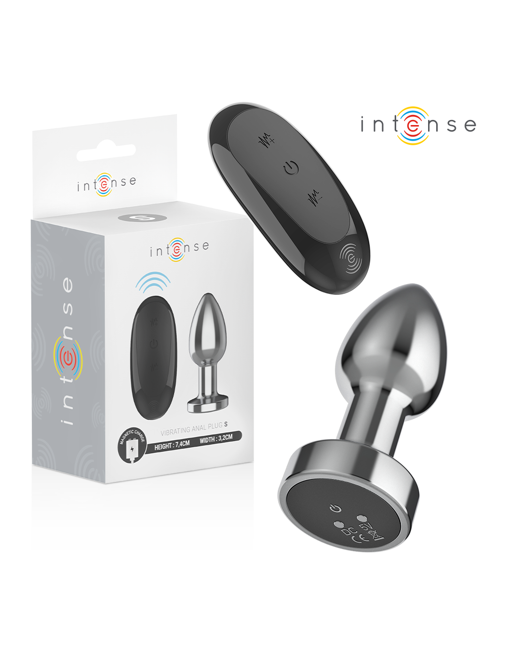 INTENSE - PLUG ANALE 10 VIBRAZIONI METALLO CON TELECOMANDO S INTENSE - PLUG ANALE 10 VIBRAZIONI METALLO CON TELECOMANDO S