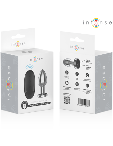 INTENSE - PLUG ANALE 10 VIBRAZIONI METALLO CON TELECOMANDO S