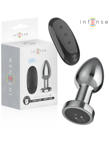 INTENSE - PLUG ANALE 10 VIBRAZIONI METALLO CON TELECOMANDO M