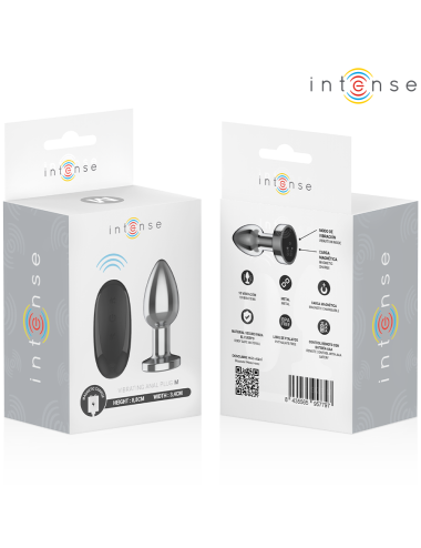 INTENSE - PLUG ANALE 10 VIBRAZIONI METALLO CON TELECOMANDO M