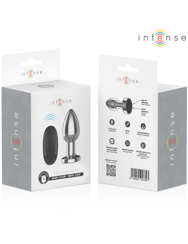 INTENSE - PLUG ANALE 10 VIBRAZIONI METALLO CON TELECOMANDO L