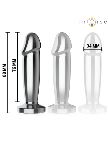 INTENSE - ANAL PLUG 10 VIBRAZIONI DILDO METALLO CON TELECOMANDO S