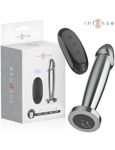 INTENSE - ANAL PLUG 10 VIBRAZIONI DILDO METALLO CON TELECOMANDO M