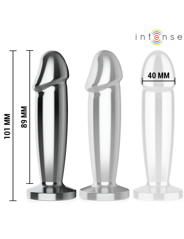 INTENSE - ANAL PLUG 10 VIBRAZIONI DILDO METALLO CON TELECOMANDO M