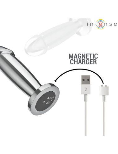 INTENSE - ANAL PLUG 10 VIBRAZIONI DILDO METALLO CON TELECOMANDO M