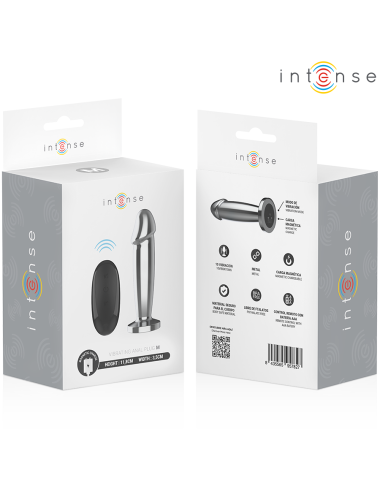 INTENSE - ANAL PLUG 10 VIBRAZIONI DILDO METALLO CON TELECOMANDO M