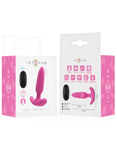 INTENSE - ROSS ANAL PLUG 10 VIBRAZIONI ROSA TELECOMANDO