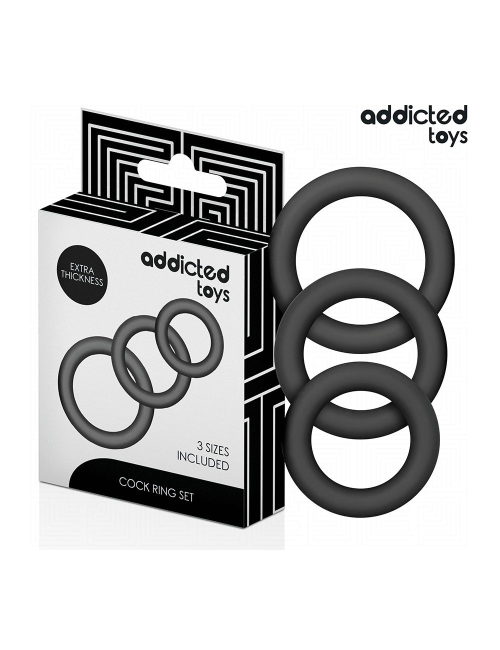 ADDICTED TOYS - SET DI ANELLI IN SILICONE MODELLO 1 ADDICTED TOYS - SET DI ANELLI IN SILICONE MODELLO 1