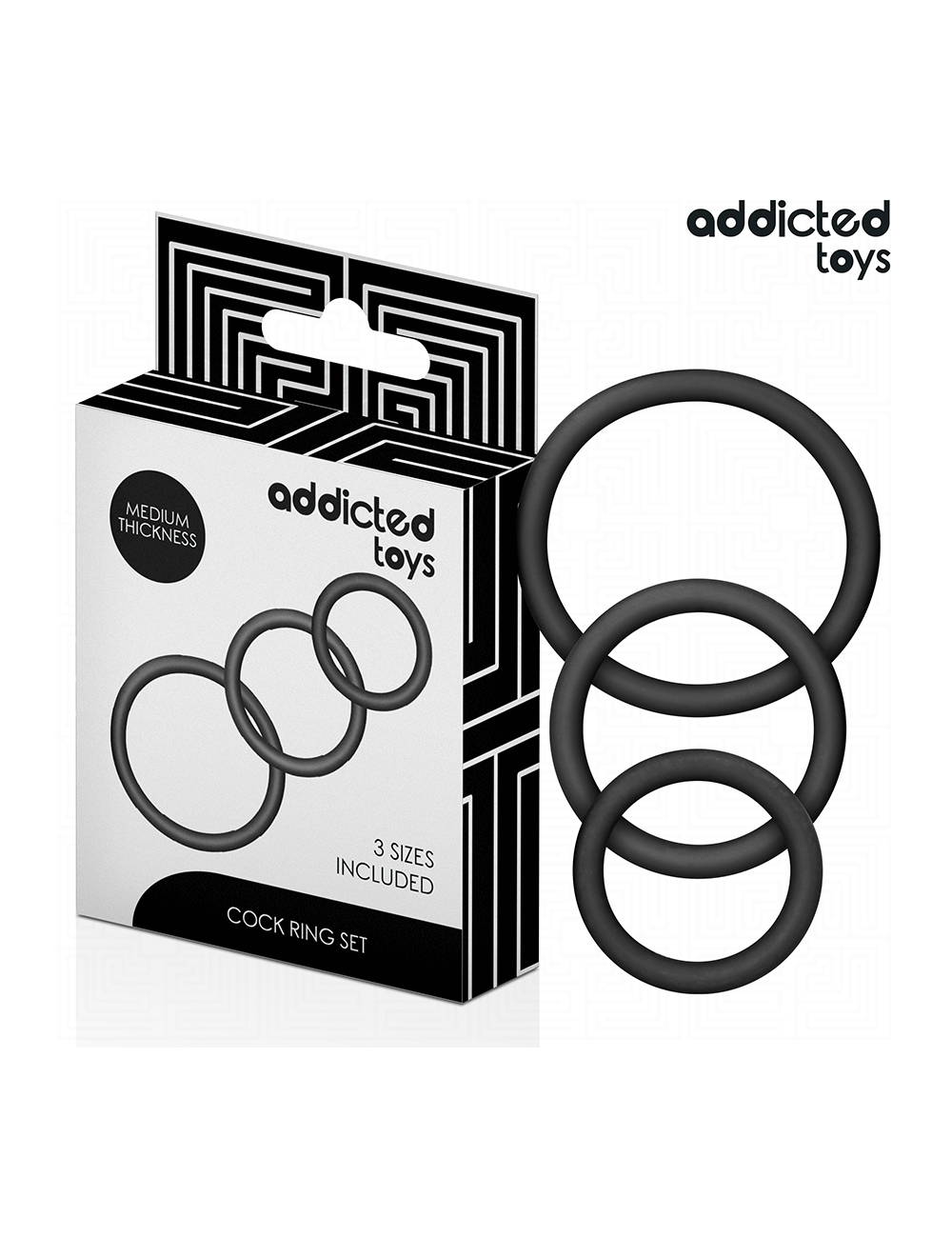 ADDICTED TOYS - SET DI ANELLI IN SILICONE MODELLO 2 ADDICTED TOYS - SET DI ANELLI IN SILICONE MODELLO 2
