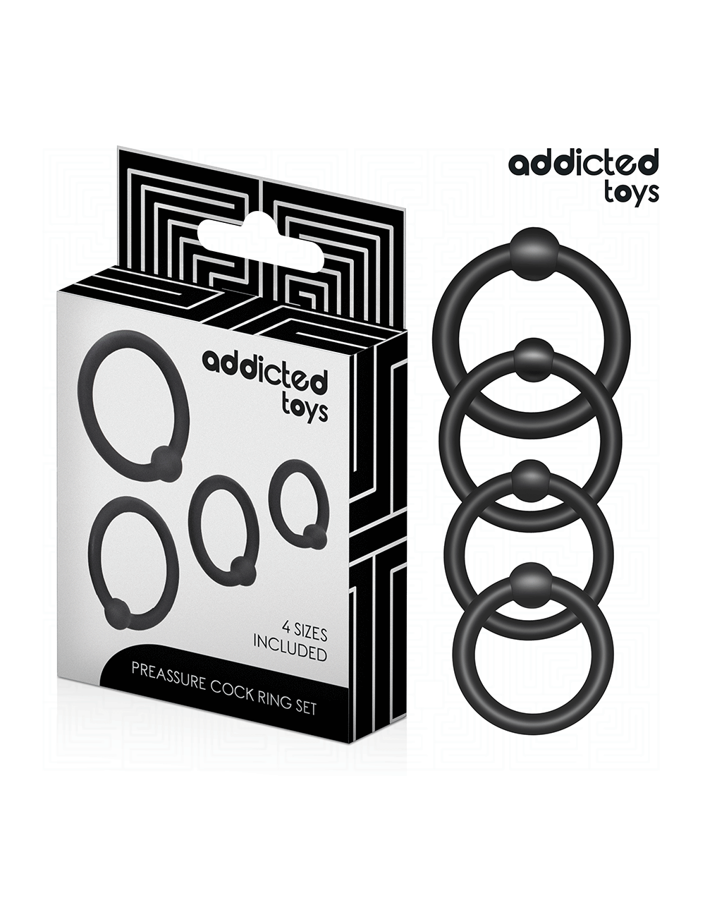 ADDICTED TOYS - SET DI ANELLI IN SILICONE A PRESSIONE ADDICTED TOYS - SET DI ANELLI IN SILICONE A PRESSIONE