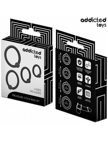 ADDICTED TOYS - SET DI ANELLI IN SILICONE A PRESSIONE