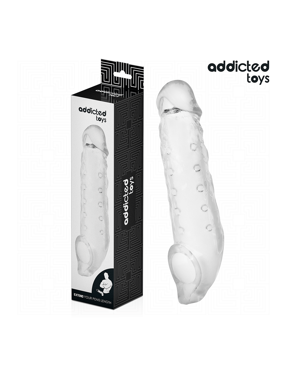 ADDICTED TOYS - ESTENSIONE PENE TRASPARENTE TAGLIA S 23 CM ADDICTED TOYS - ESTENSIONE PENE TRASPARENTE TAGLIA S 23 CM