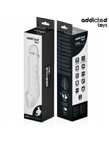 ADDICTED TOYS - ESTENSIONE PENE TRASPARENTE TAGLIA S 23 CM