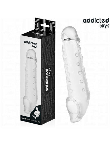 ADDICTED TOYS - GUAINA PER PENE TRASPARENTE TAGLIA M 27 CM