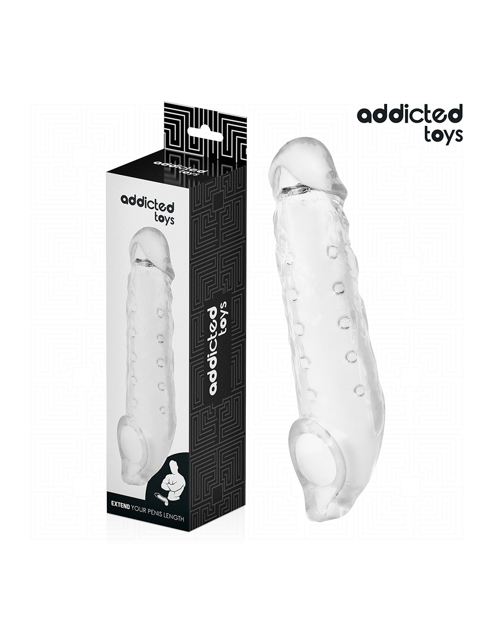 ADDICTED TOYS - GUAINA PER PENE TRASPARENTE TAGLIA M 27 CM ADDICTED TOYS - GUAINA PER PENE TRASPARENTE TAGLIA M 27 CM