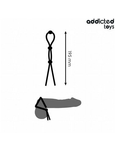 ADDICTED TOYS - CORDA IN SILICONE PER IL PENE A TRIPLO ANELLO