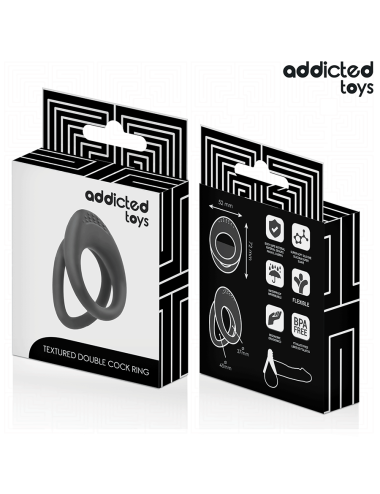 ADDICTED TOYS - ANELLO PER PENE A DOPPIA TEXTURE