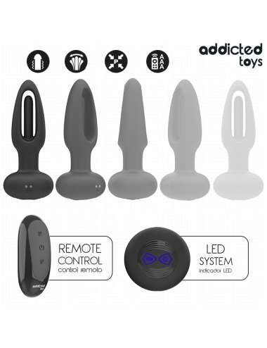 ADDICTED TOYS - PLUG ANALE CON LINGUA VIBRANTE E TELECOMANDO