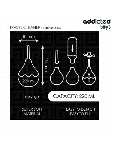 ADDICTED TOYS - DETERGENTE ANALE DA VIAGGIO TAGLIA L 220 ML