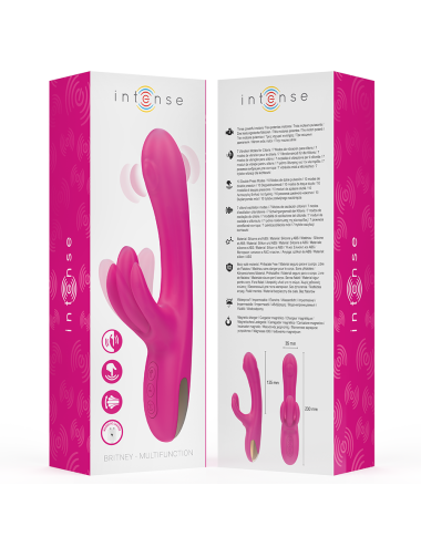 INTENSE - VIBRATORE MULTIFUNZIONE CONIGLIO BRITNEY 23 CM ROSA