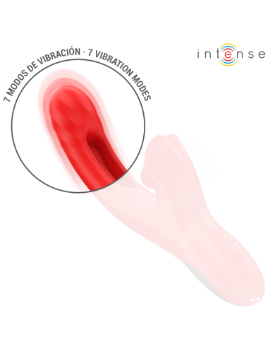 INTENSE - JESSICA VIBRATORE MULTIFUNZIONE STIMOLAZIONE CLITORIDE 24,8 CM ROSSO