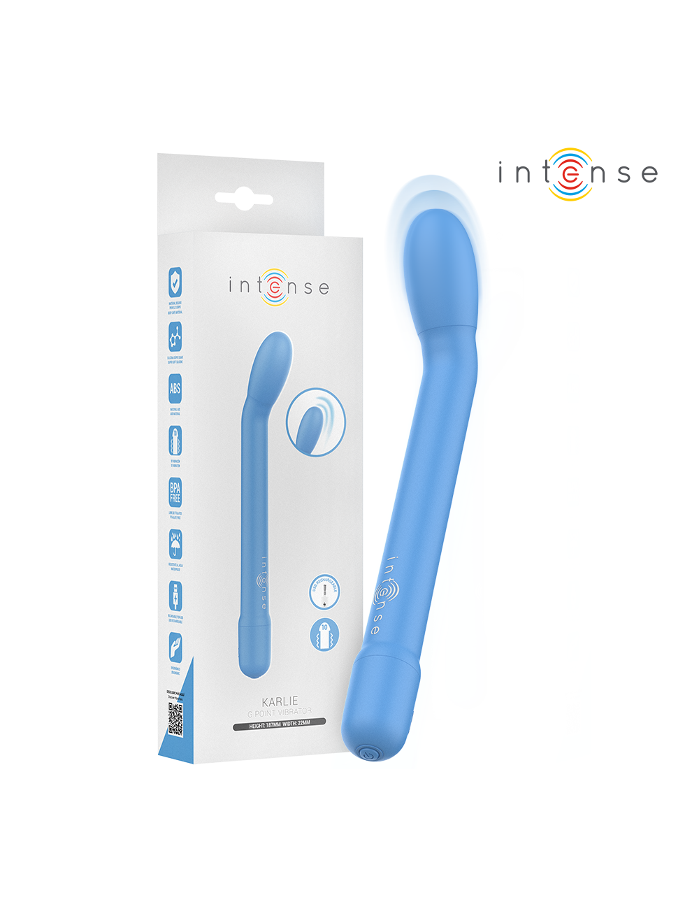 INTENSE - STIMOLATORE PUNTO G BLU INTENSE - STIMOLATORE PUNTO G BLU