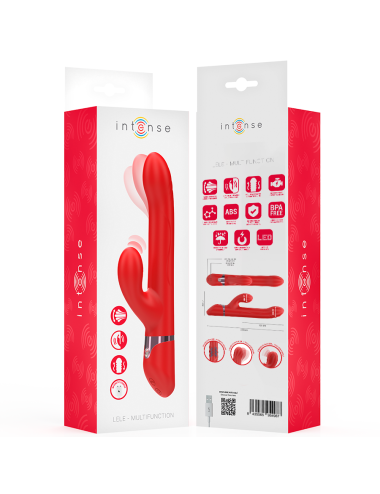 INTENSE - LELE VIBRATORE MULTIFUNZIONE ROTANTE E OSCILLANTE E STIMOLANTE ROSSO