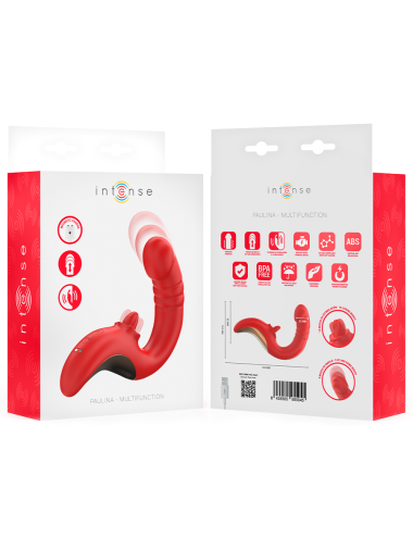 INTENSE - PAULINA VIBRATORE E STIMOLATORE A FORMA DI U ROSSO