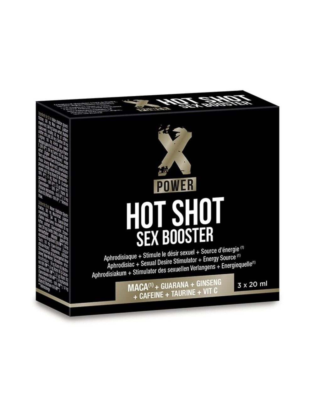 X POWER - HOT SHOT SEX BOOSTER AUMENTA LA LIBIDO 3 X 20 ML