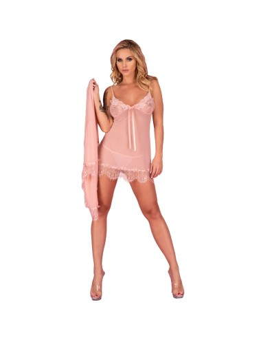 LIVCO CORSETTI FASHION - HYEONA 1710 BABYDOLL + PERIZOMA ROSA L