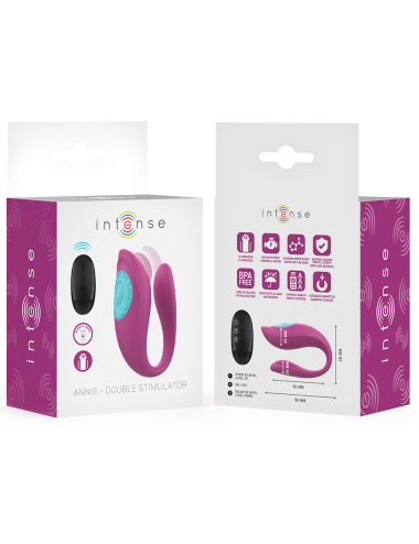 INTENSE - ANNIE VIBRATORE E STIMOLATORE A FORMA DI U TELECOMANDO VIOLA