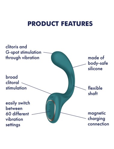 SATISFYER - G PER FODDES 2 VIBRATORE CONIGLIO VERDE BOTTIGLIA