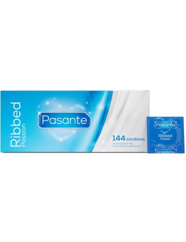 PASANTE - PRESERVATIVI RIBBED PASSION SCATOLA 144 UNITÀ