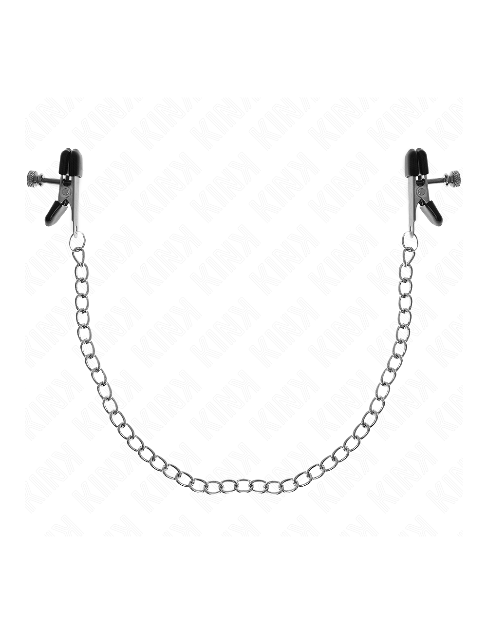 KINK - MORSETTI PER CAPEZZOLI A CATENA PIATTA ARGENTO 34 CM