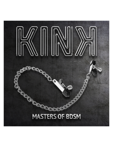 KINK - MORSETTI PER CAPEZZOLI A CATENA PIATTA ARGENTO 34 CM