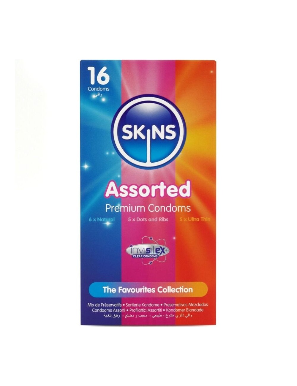 SKINS - CONFEZIONE ASSORTITA DI PREMIUM CONSERVANTI 16 PEZZI SKINS - CONFEZIONE ASSORTITA DI PREMIUM CONSERVANTI 16 PEZZI