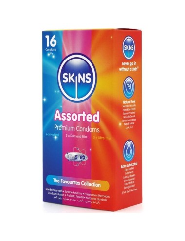 SKINS - CONFEZIONE ASSORTITA DI PREMIUM CONSERVANTI 16 PEZZI