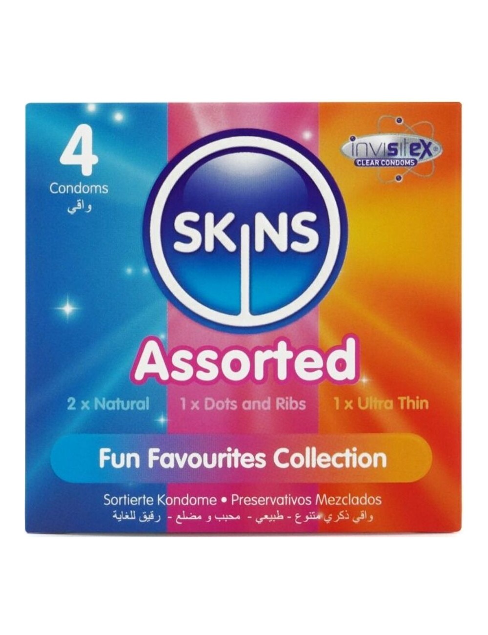 SKINS - CONFEZIONE DA 4 PRESERVATIVI ASSORTITI PREMIUM SKINS - CONFEZIONE DA 4 PRESERVATIVI ASSORTITI PREMIUM