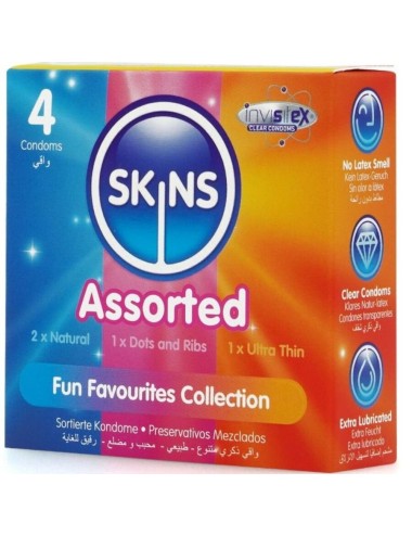 SKINS - CONFEZIONE DA 4 PRESERVATIVI ASSORTITI PREMIUM