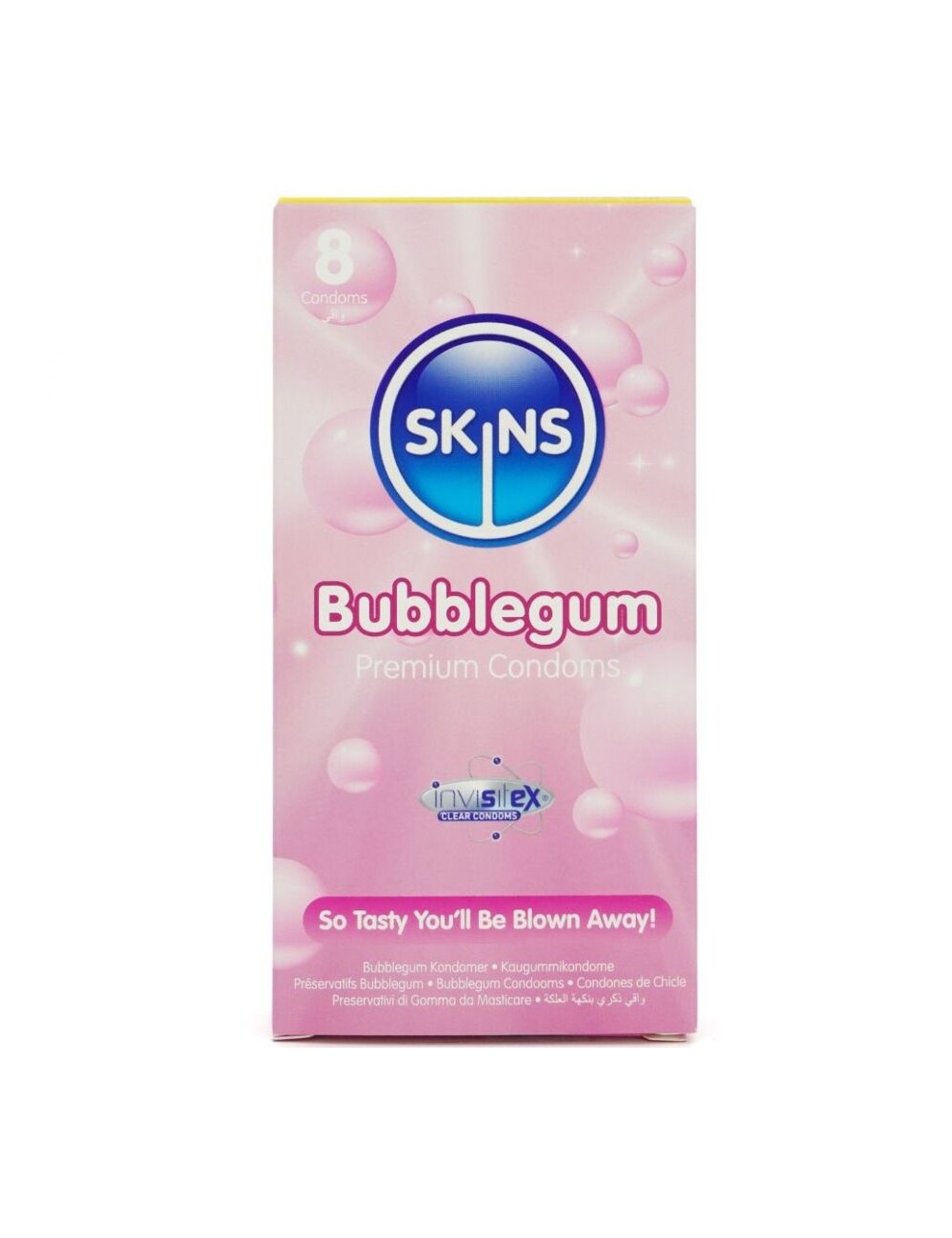 SKINS - BUBBLEGUM PREMIUM CONDOM CONFEZIONE DA 8 SKINS - BUBBLEGUM PREMIUM CONDOM CONFEZIONE DA 8