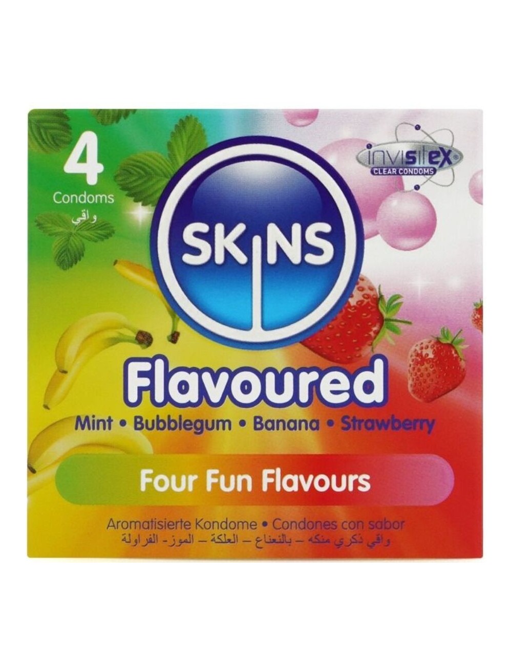 SKINS - PRESERVATIVI MULTIGUSTO PREMIUM CONFEZIONE DA 4 SKINS - PRESERVATIVI MULTIGUSTO PREMIUM CONFEZIONE DA 4