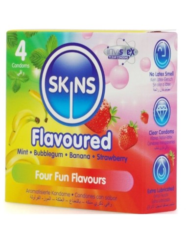SKINS - PRESERVATIVI MULTIGUSTO PREMIUM CONFEZIONE DA 4