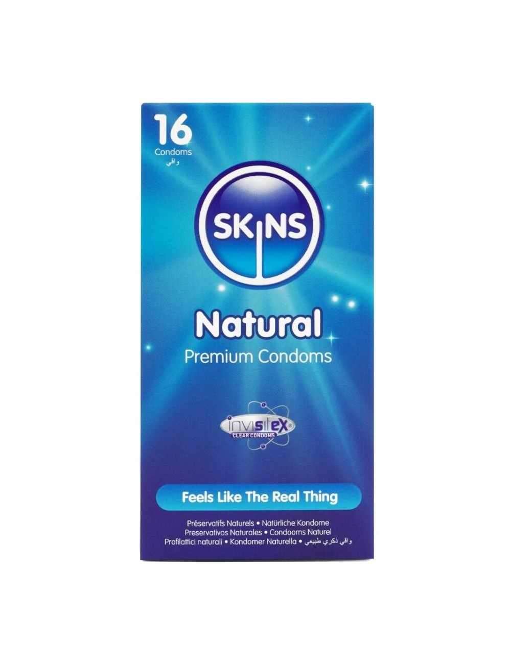 SKINS - PRESERVATIVI NATURALI PREMIUM CONFEZIONE DA 16 SKINS - PRESERVATIVI NATURALI PREMIUM CONFEZIONE DA 16
