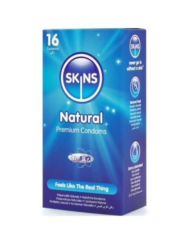 SKINS - PRESERVATIVI NATURALI PREMIUM CONFEZIONE DA 16
